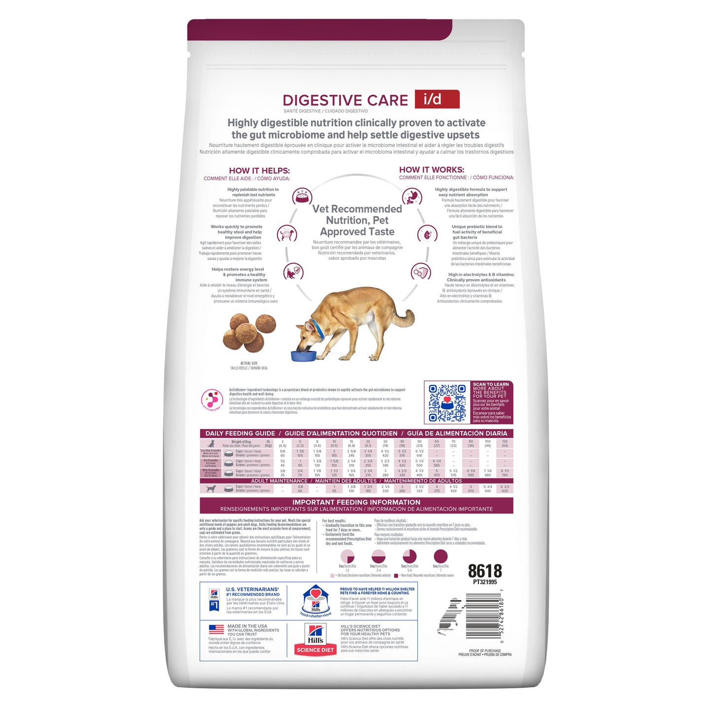 Hill's Prescription Diet Digestive Care I/D  Presentación: 3.86 Kg