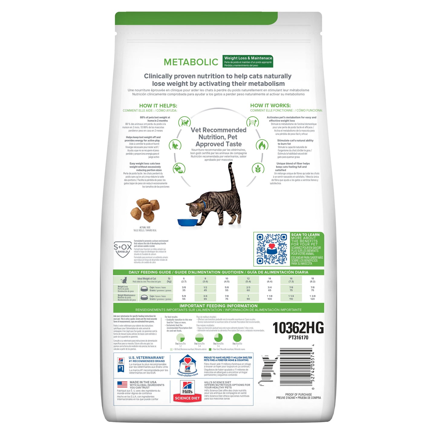 Hill's Prescription Diet Metabolic Weight Management  Presentación: 3.86 Kg