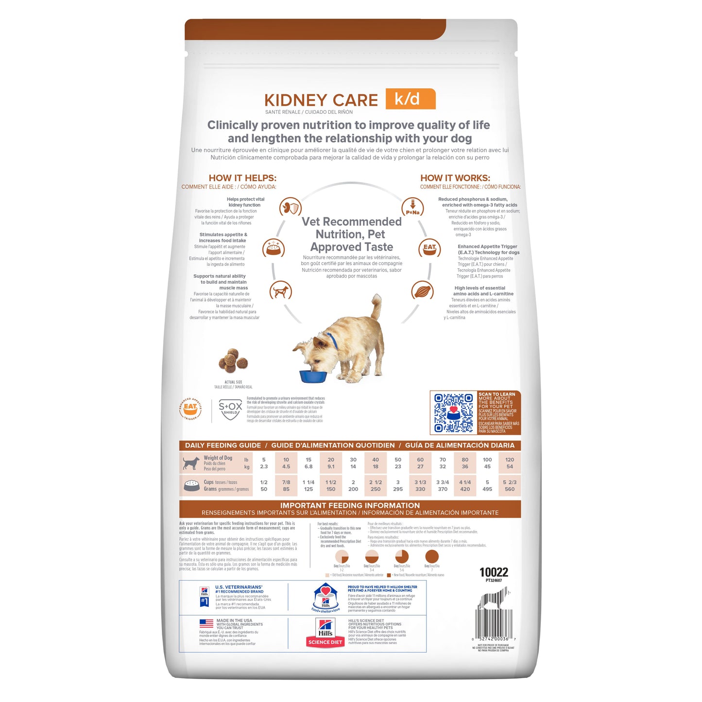 Hill's Prescription Diet Kidney Care K/D  Presentación: 12.50 Kg