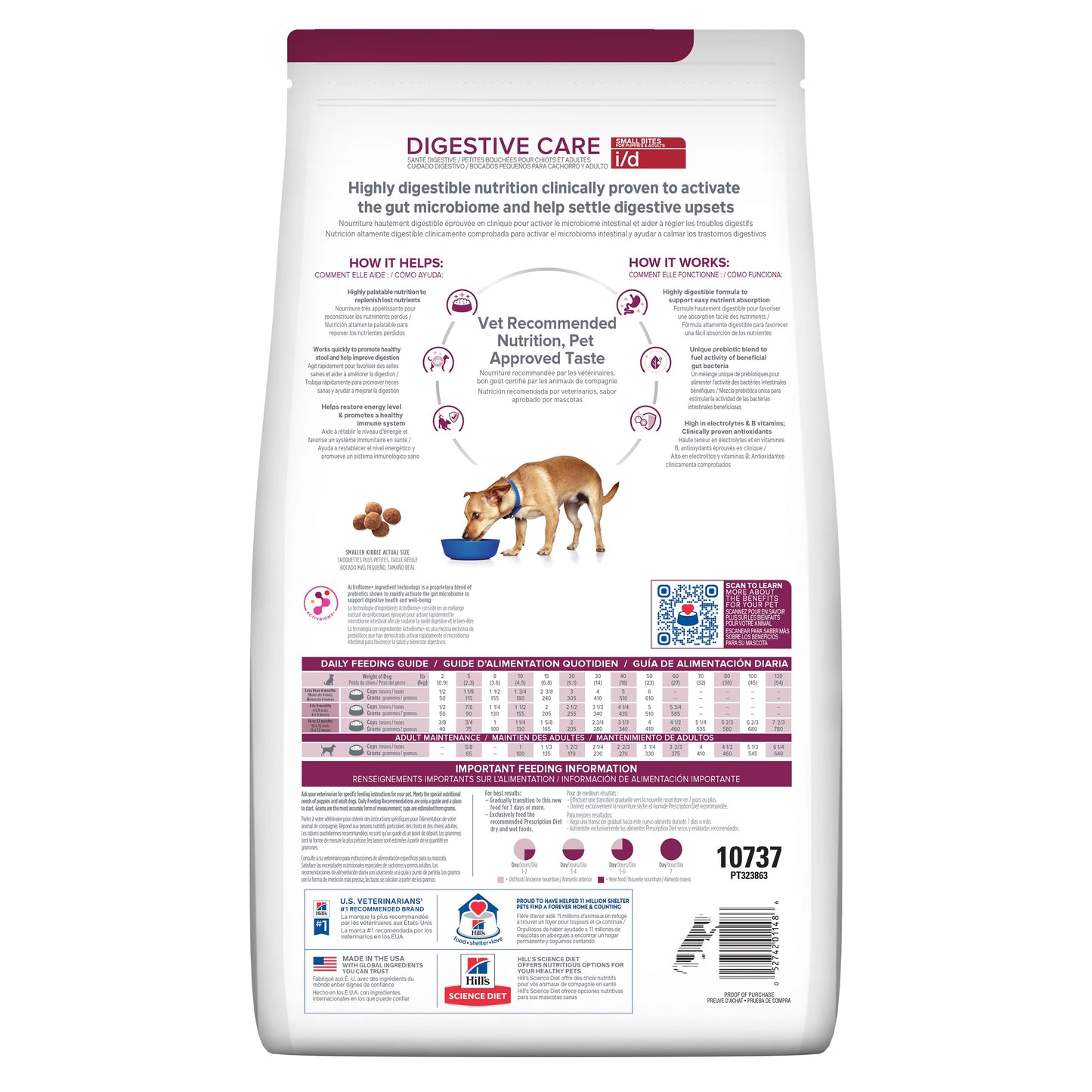 Hill's Prescription Diet Digestive Care I/D Small Bites Puppy and Adult  Presentación: 1.5 Kg